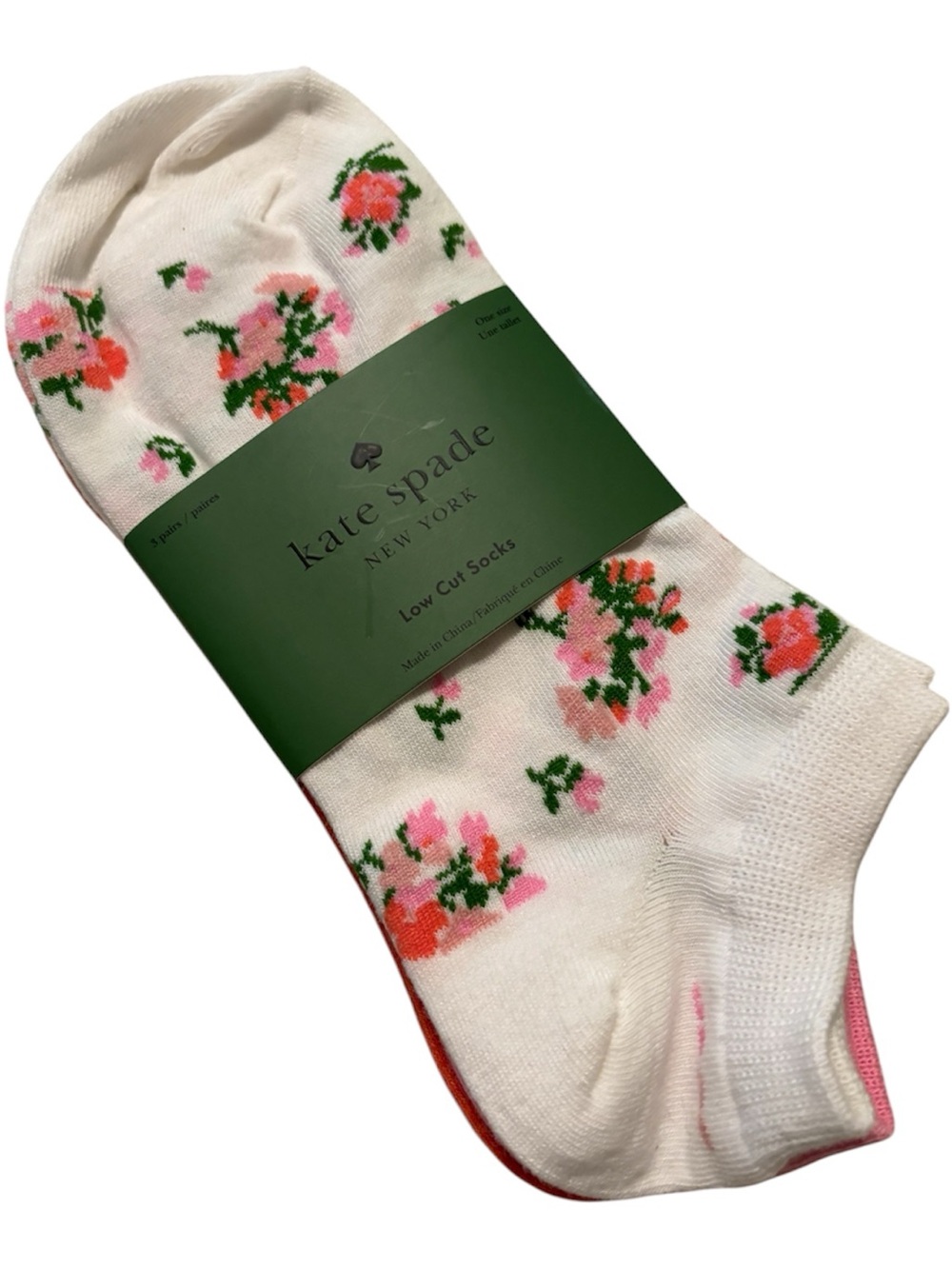 Kate spade floral low cut socks 3 pack NWT